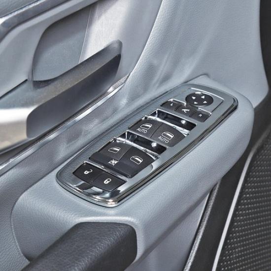 Chrome Window Lift Switch Button Cover Trim For Dodge Ram 1500 2018+ Accessories