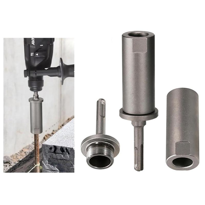 Removable Steel Grounding Rod Driver Tool Suitable for All Hammer Drills for Rebars and Drill Rod Piling