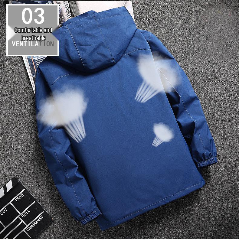Unisex Windproof Waterproof Lightweight Travel Jacket - Plus Size, Loose Fit for Spring and Autumn