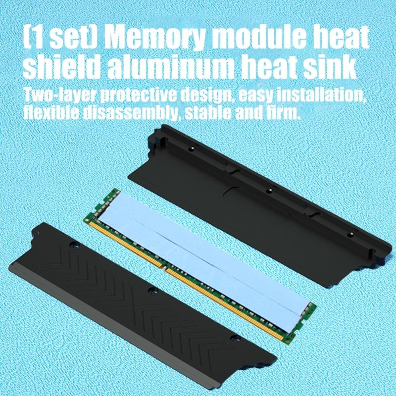 Easy Installation Aluminum RAMs Heat Spreader with Snap On Design for Fast Mounting and Optimal Heat Transfer