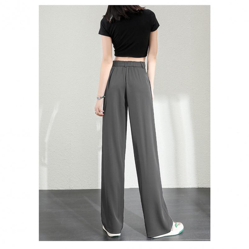 High Waist Wide Leg Women's Suit Pants for All Seasons