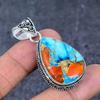 Natural Spiny Oyster Gemstone 925 Sterling Silver Jewelry Pendant 2.01" ET-4793