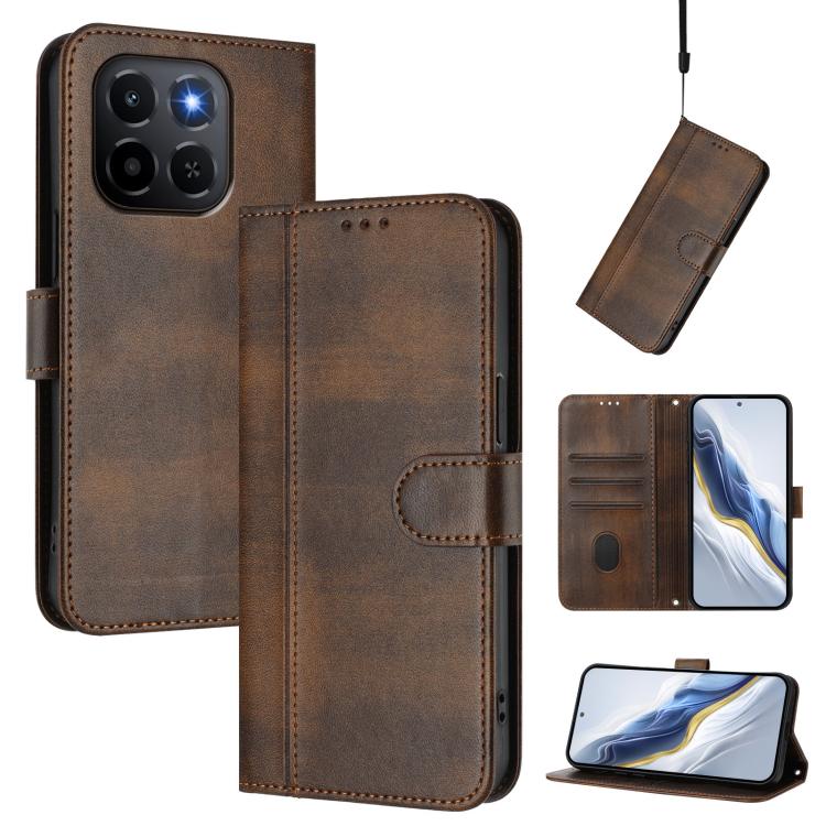 Linien-Spleißschnalle Retro Leder Handyhülle