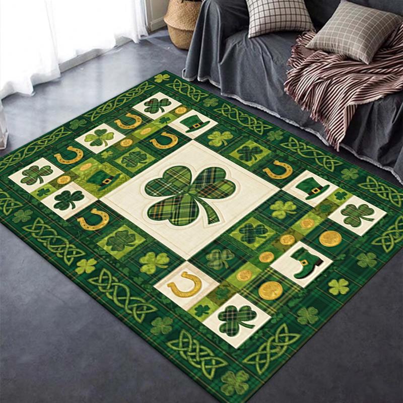 2025 New St.Patrick's Day Carpet Rug for Living Room Bedroom Home Sofa Decoration,Kids Play Non-slip Floor Mat72