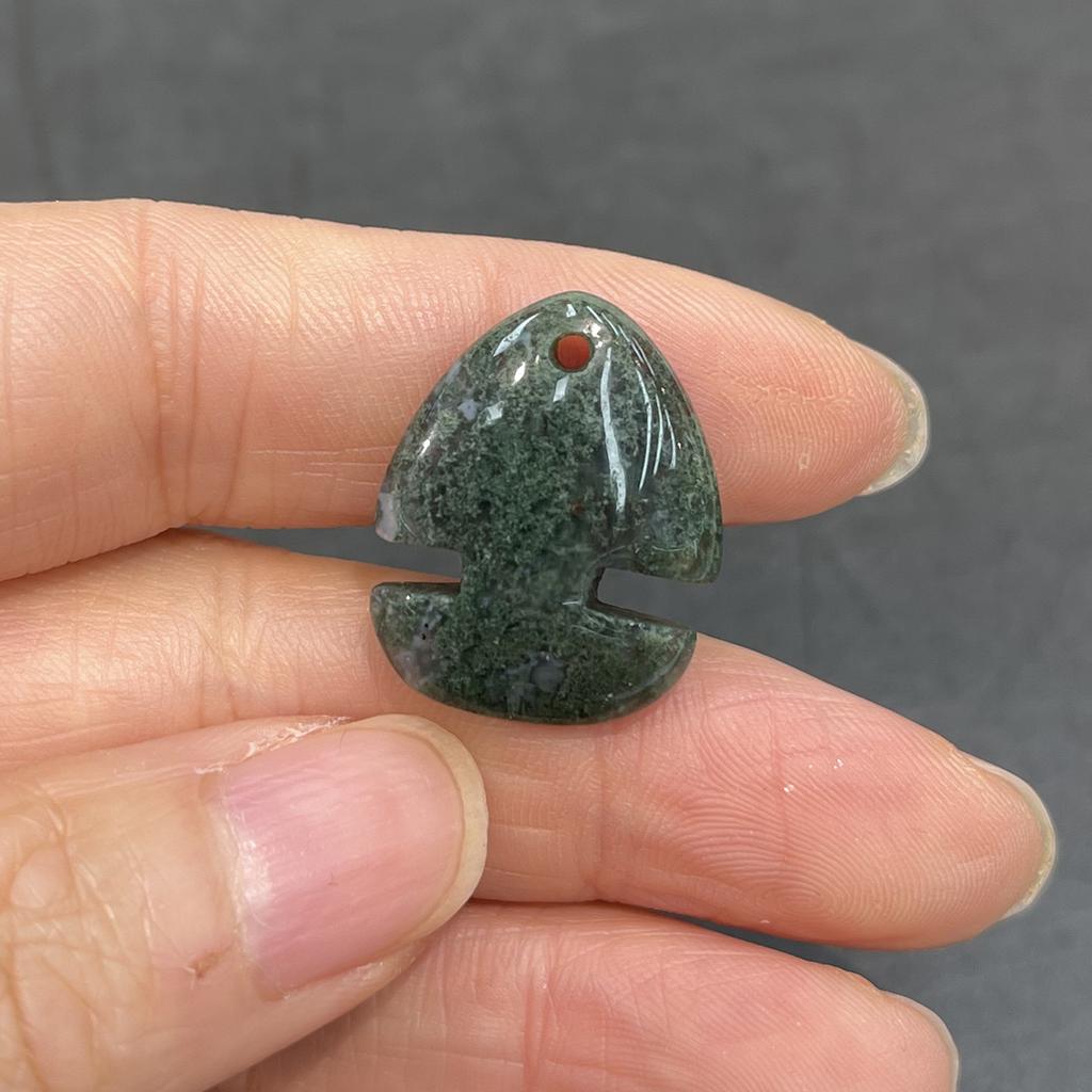 3Pcs Fish Shaped Natural Stone Pendants 16x21mm, Cute Charms for Handmade Jewelry Makers, Necklace Earring DIY Supplies