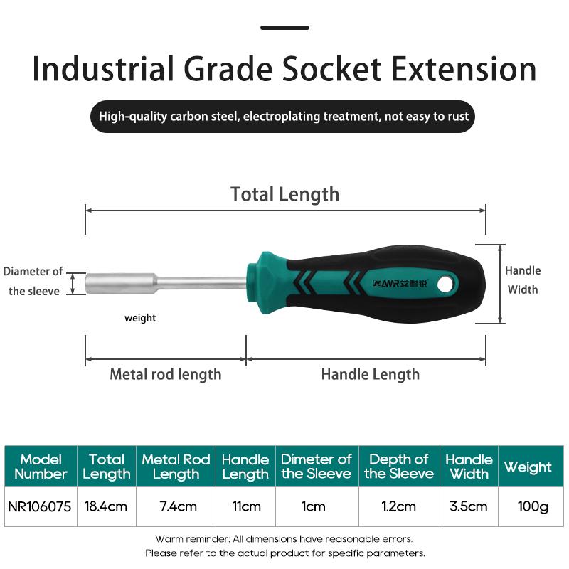 

Socket Screwdriver Carbon Steel Hex Socket Wrench Deepening Socket Driver Adjustment Tool