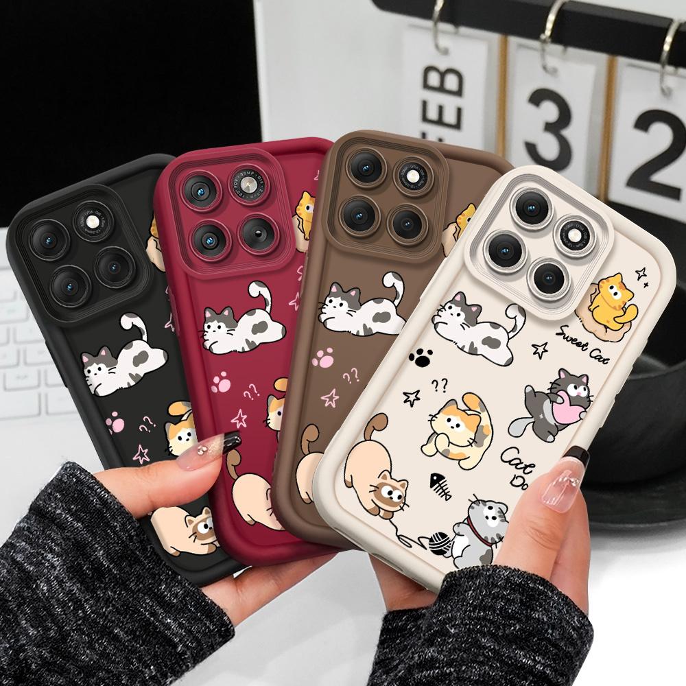 Custodia Carina per Telefono Gatto Per Motorola G86 G85 G84 G75 G60 G56 G54 G53 G52 G35 G34 G32 G30 G24 G22 G15 4G 5G Scala Morbida Co