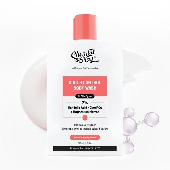 Chemist At Play Odour Control Body Wash| Controls Body Odour| Long Lasting Freshness | Regulates sweat & sebum| 236ml