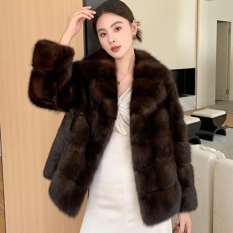 Women's Autumn And Winter High-end Imitation Mink Fur Coat Thickened And Loose Imitation Fur Coat