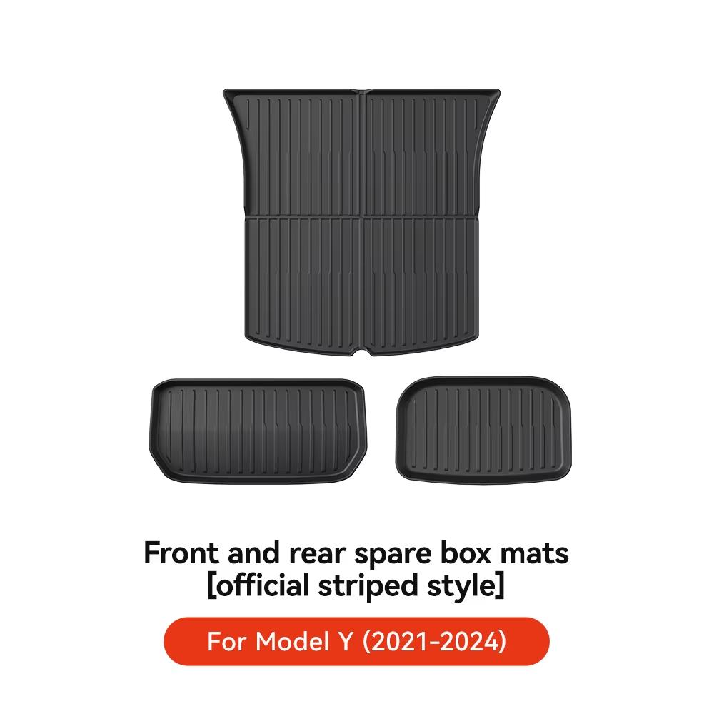 YZ Trunk Mat For Tesla Model 3/Y Highland Juniper Floor Mat 2021-2025 Luggage Mat TPE Waterproof Anti-Slip Set Floor Liner Mat
