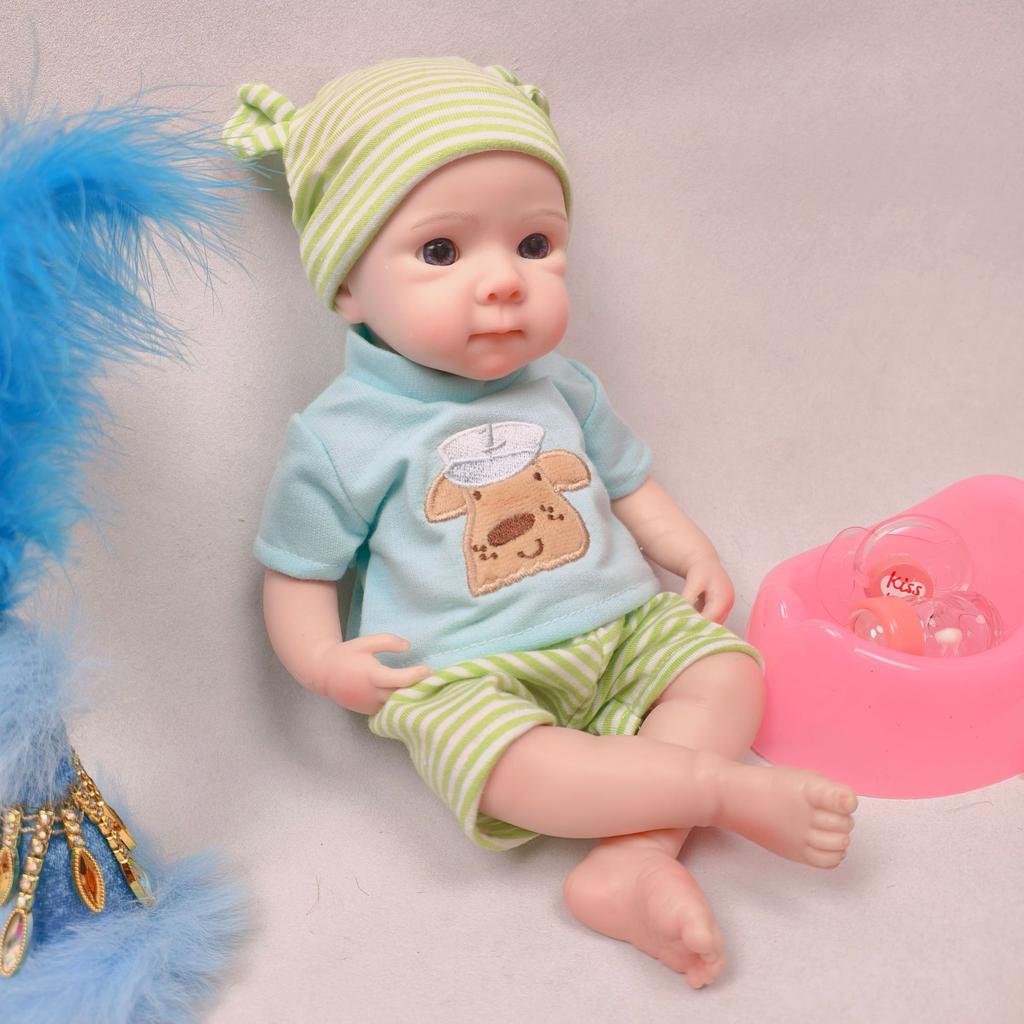 13inch Can Open Mouth Full Body Solid Silicone Bettie Reborn Girl Doll Soft Touch Handmade Reborn Corpo De Silicone