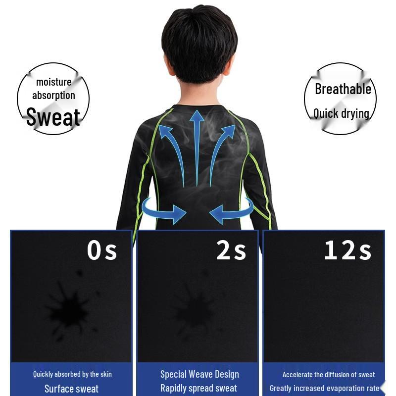 Kinder Schnelltrocknende Sport-Basisschicht: Body für Basketball, Fußball und Fitness - Ideal für Herbst/Winter.