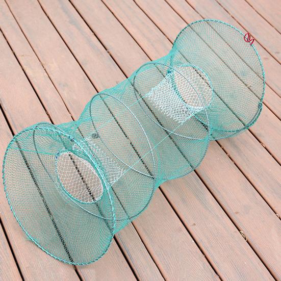 Fish Basket Mesh Shrimp Crab Trap Easy to Use Collapsible Portable Fish Cage