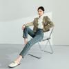 Autumn High Waist Slimming Straight Leg Stretch Jeans - Women's Soft Fabric Cropped Pants