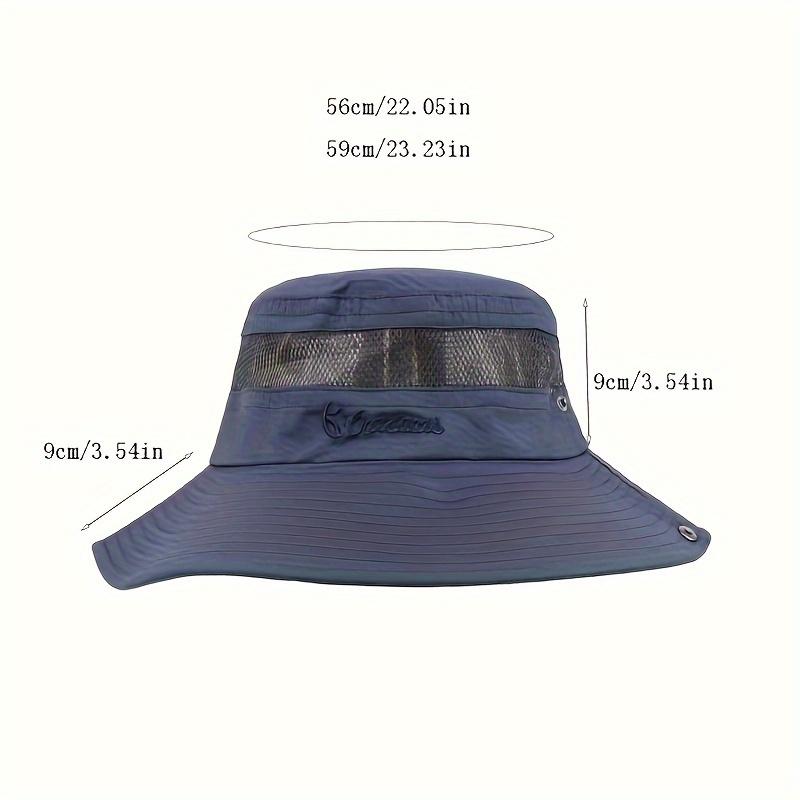 Pălărie cu găleată cu plasă, respirabilă, în aer liber, cu boruri largi, cu protecție UV, pălării pentru bazin, umbrelă de soare, culoare uni, șapcă de pescar, pălării boonie pentru femei și bărbați