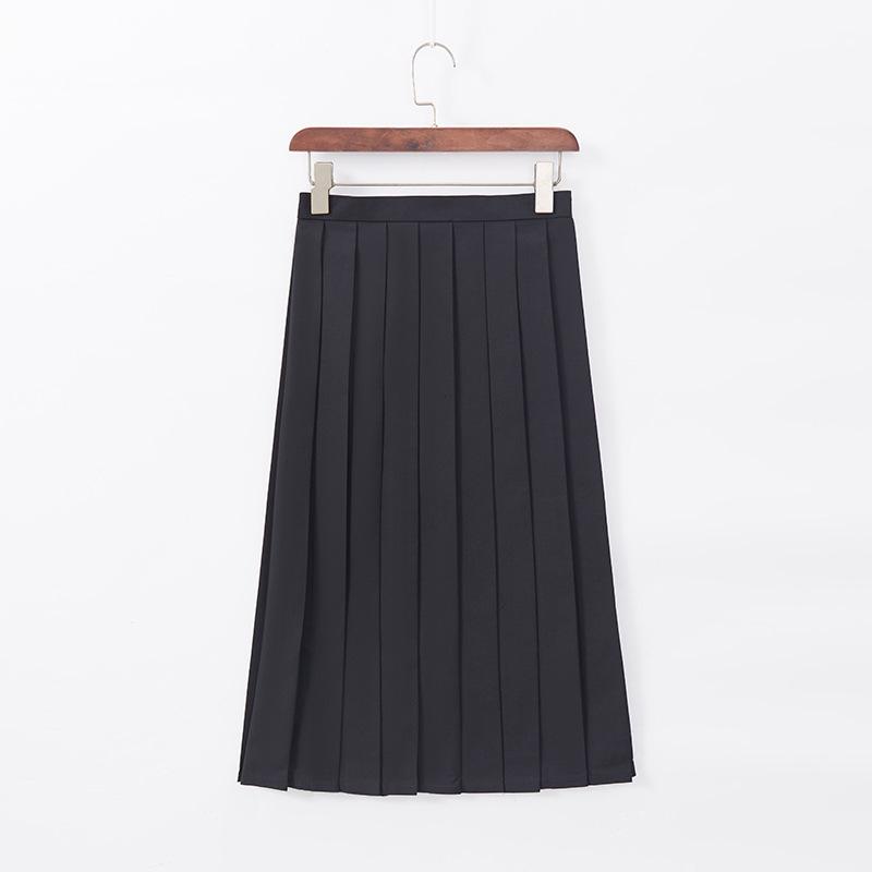 Rotes dreiteiliges japanisches JK-Uniform-Set - Langärmliger klassischer Akademie-Stil mit kurzem Rock