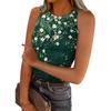 Moda Estiva da Donna Top Casual Girocollo Senza Maniche Canottiera Aderente