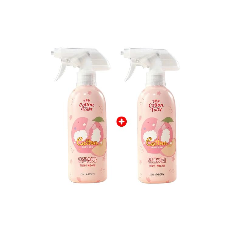 [On The Body] Cotton Foot Shampoo 385ml × 2ea Double Set - [Lemon Mint / Grapefruit Mint / Cooling / Peach / Soap]