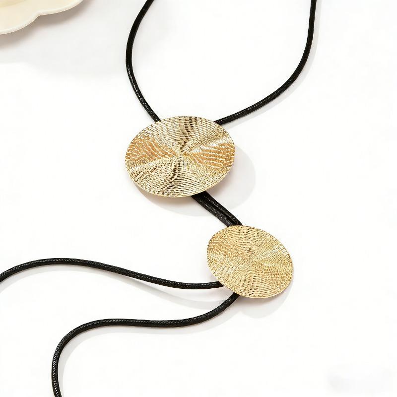 Jewelry Brushed Silver Disc Pendant Necklace Niche High Sense Star Same Necklace Female