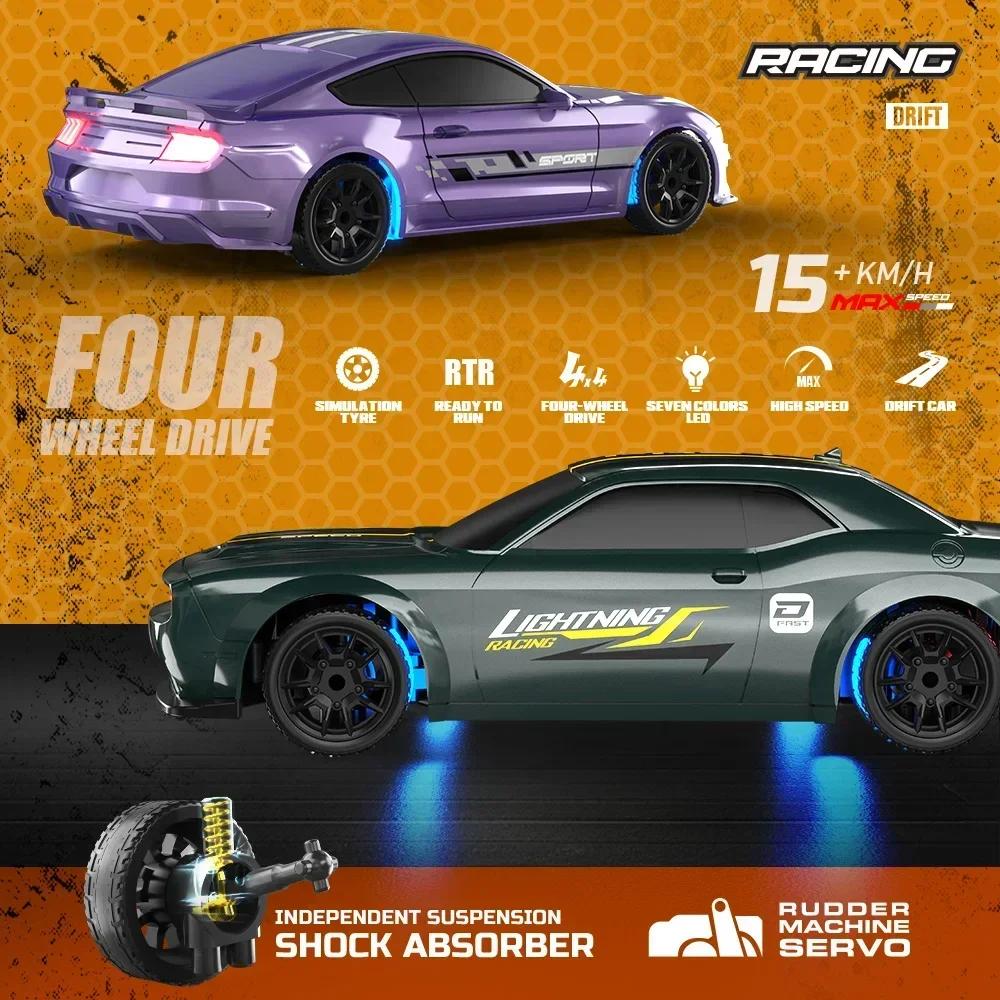 Non-Toxic Rc Drift Vehicle 1/43 4Wd Car 2.4G High Speed 15Km/H Remote Control Mini Racing Cars Model Toys For Children Kids Birthday Gifts