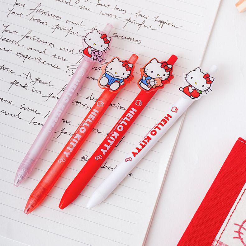 Hello Kitty Cartoon Press-Type Quick-Dry Smooth Pen