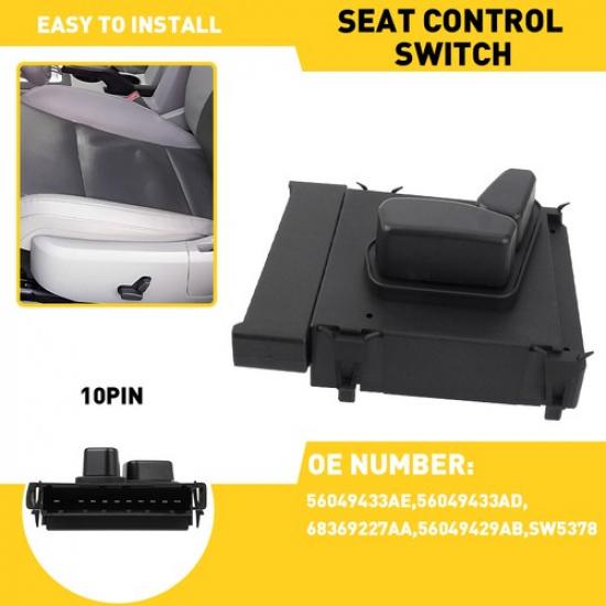 Driver Side Front Left Power Seat Control Switch For Dodge RAM 1500 2009-