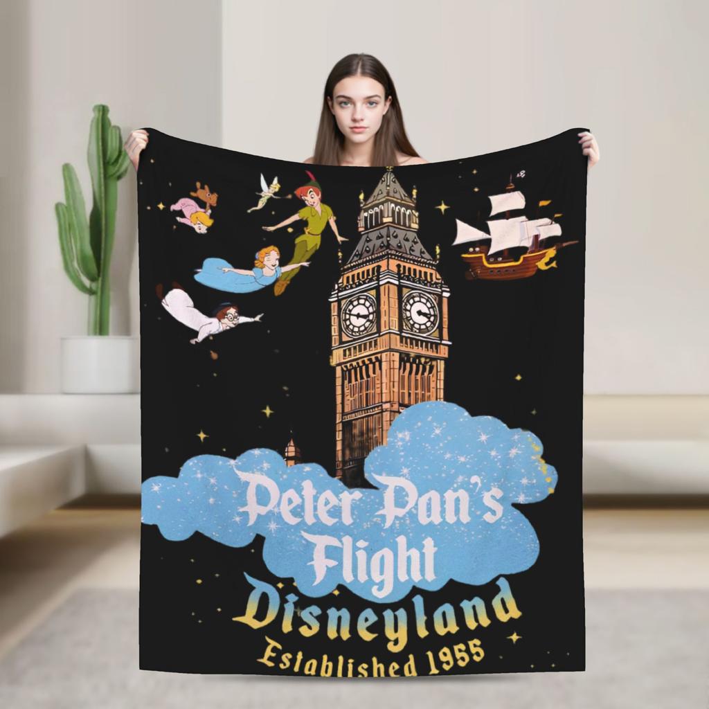 Peter Pan Tinker Bell Blanket  Wool Awesome Warm Throw Blankets for Bedding Lounge  Winter