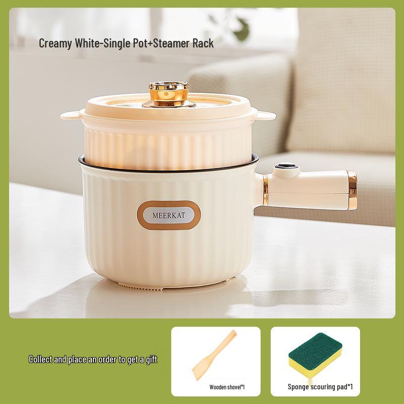 

Компактная электрическая кастрюля для общежитий - Многофункциональная антипригарная кастрюля для лапши и каши, Низкая мощность, 110В 220V UK Plug