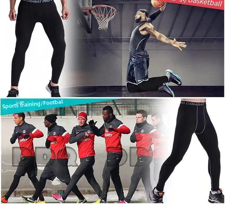 Men's Quick-Dry Spring Sports Tights for Running, Fitness, Basketball, and Football