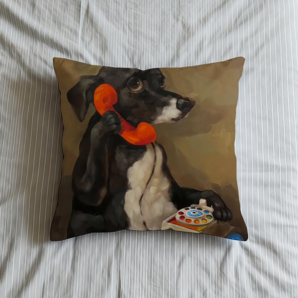 Painting Cushion Illustration Cover Soft Oil Case Sofa Living Pet Room Home Comfortable Office Decor Protective Pillow Covers