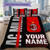 Gepersonaliseerde Naam Ac Milan Patroon Beddengoed Dekbed Set Dekbedhoes Kussensloop Huisdecoratie Verjaardagscadeau (1*dekbedovertrek+2*kussensloop zonder vulling)