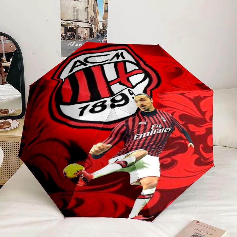 Ac Football Club Umbrella 8-Frame for Travel, camping, Casual Lightweight Portable Umbrella, Essential for every family Holidays Gift