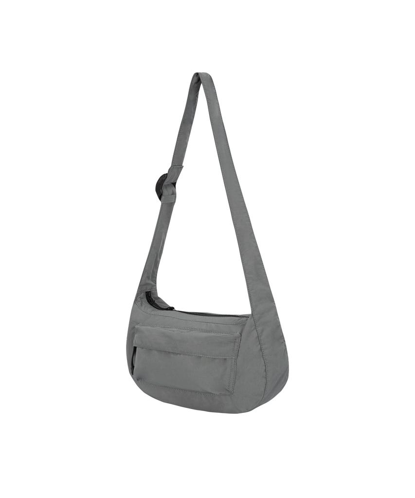 Intersection Bold Pocket Nylon Crossbody Bag [Khakish Grey]