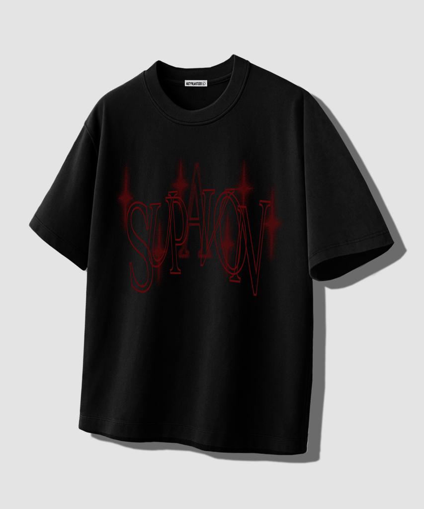 NP STUDIO [2Pack] Sparkle Arch Logo Oversized T-Shirt 2 Colors