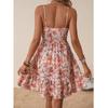 Small Sweet Summer New Arrival Fashion Style off-Neck Elastic Waist Slim Fit Backless Ruffled Spaghetti Straps Dress