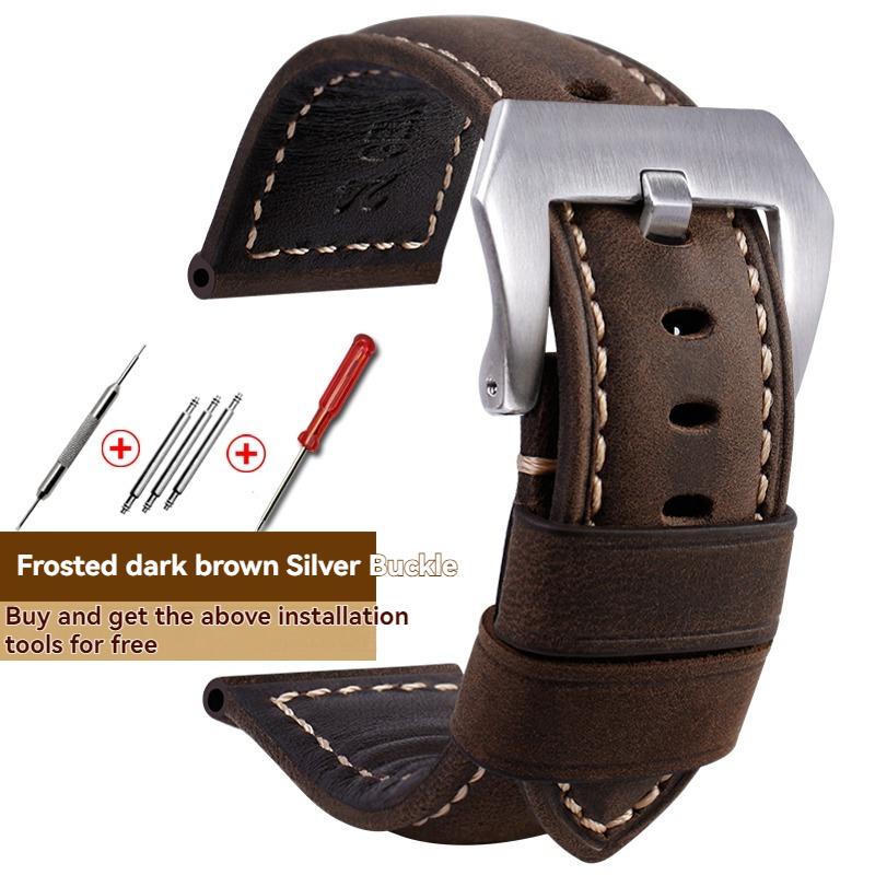 Handgefertigtes Echtlederarmband für Panerai PAM 441/PAM 111/PAM 386, 20mm 22mm 24mm 26mm Herren Luxus-Uhrenarmband Ersatz