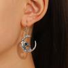 Skeleton Halloween Earrings Metal Skull Dangle Earrings Exaggerated Ghost Ear Studs  Gift