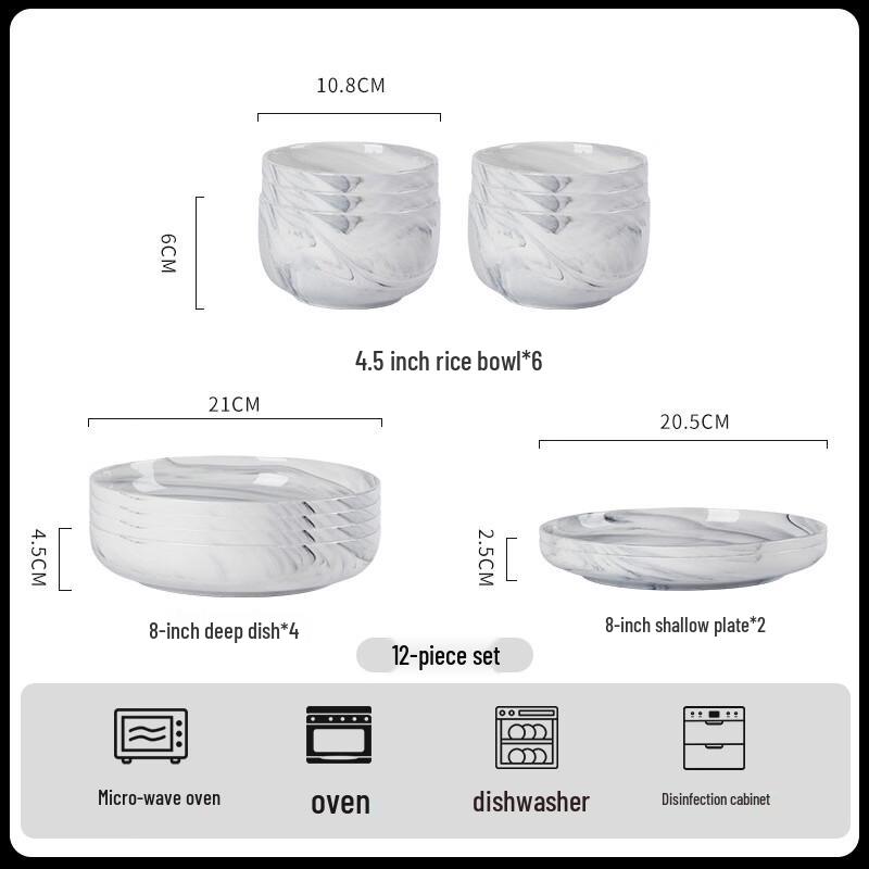 Hanyou Japanese Ceramic Dinnerware Set