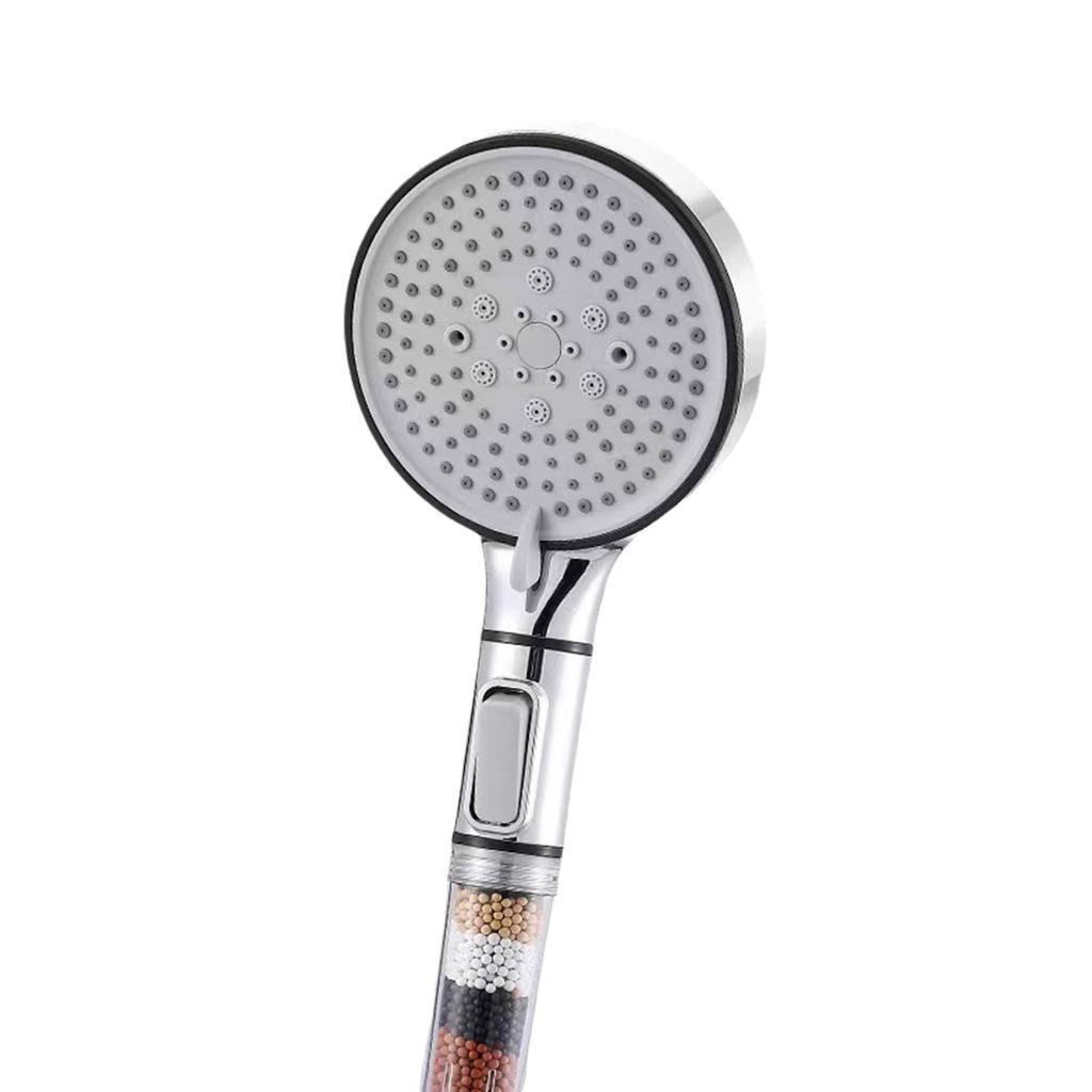 Filtered Shower Head With Handheld, High Pressure Spray Mode Showerhead With Filter,  Stages Water Softener Filters Beads For Hard Water-Remove