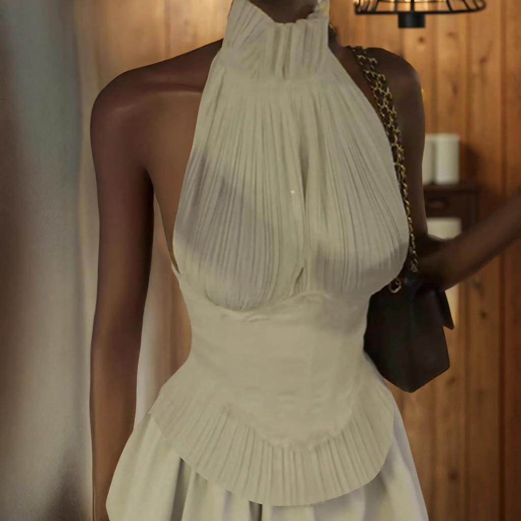 European and American New Summer Small French Hepburn Style Dress Women's Summer High-end Cake Skirt Short