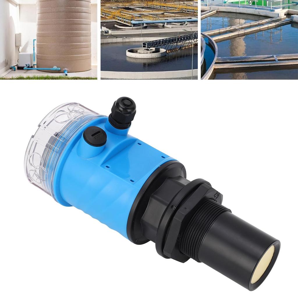 Niveau d'eau ultrasonique DC24V Mètre de niveau de profondeur d'eau et de liquide avec affichage LED et étanche Mètre de niveau de profondeur de liquide multifonctionnel pour aquarium