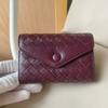 Handgefertigtes Leder Kartenetui Geldbörse Führerschein Bargeldkarten Vintage Stil Bifold mit Druckknopf