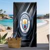 Manchester City Potisknutý Plážový Ručník Rychleschnoucí Měkký Ručník Přenosná Velká Obdélníková Plážová Deka na Cestování Bazén