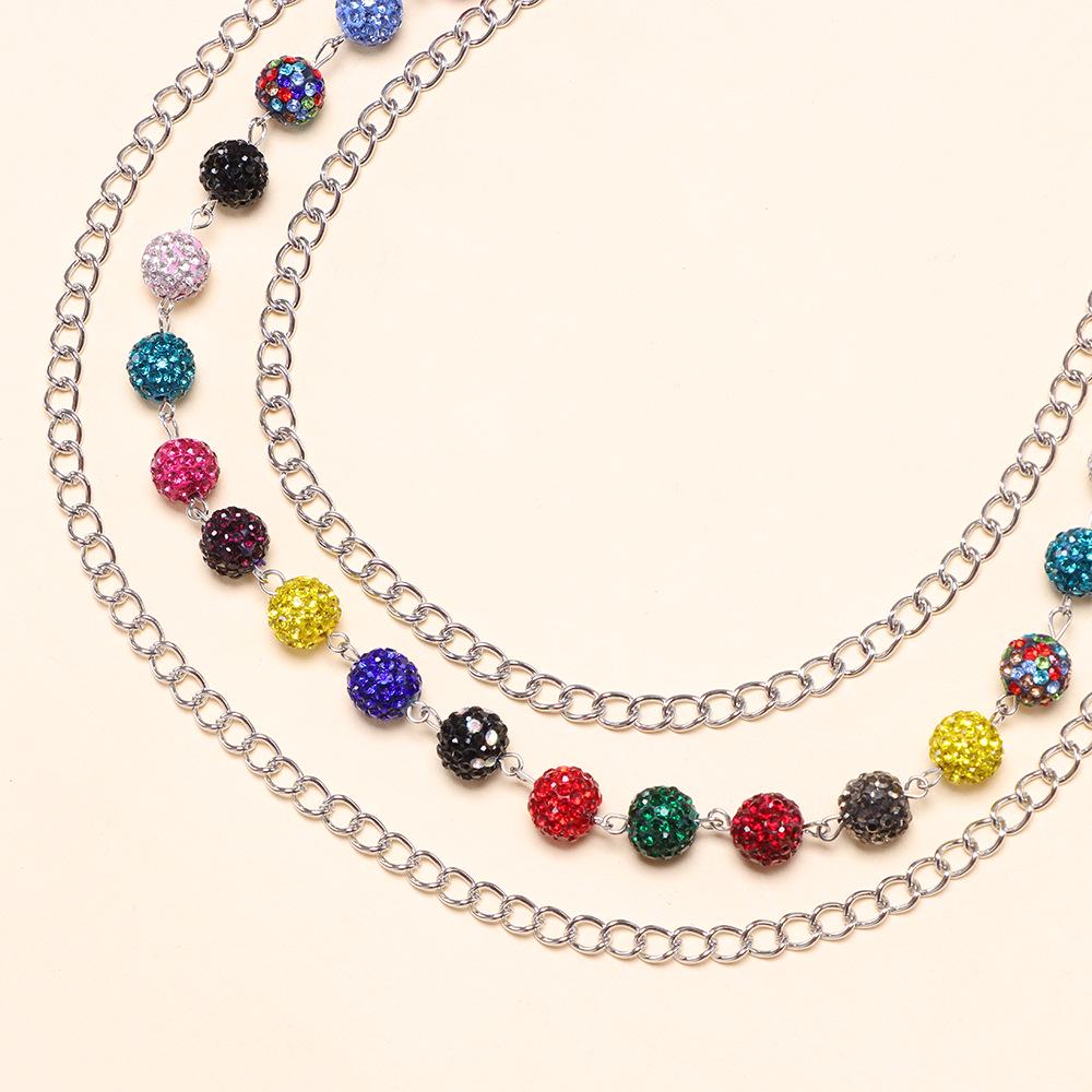 Unisex High-End Cowboy Style Colorful Crystal Rhinestone Pants Chain