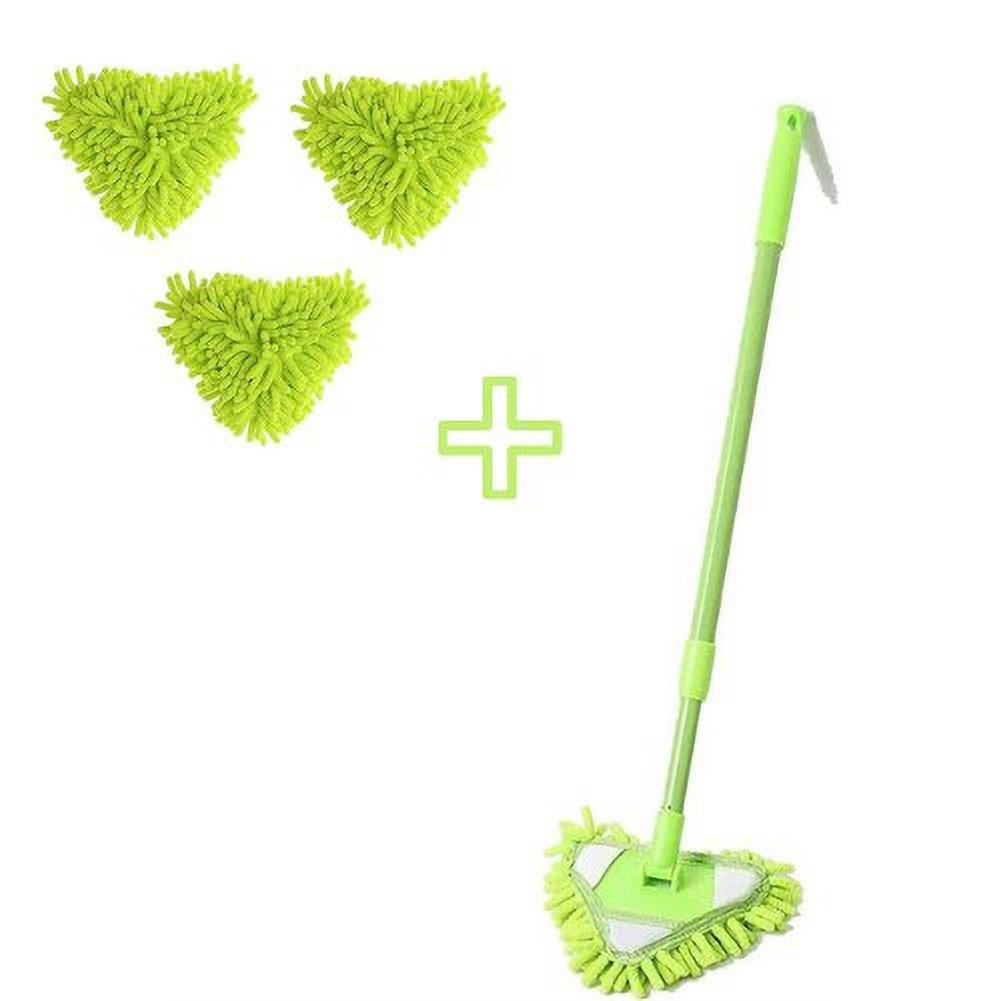 Triangular Cleaning Mop Adjustable Spin Scrubber Tool Handheld Bathroom Scrubber For Tub Tile Floor Wall And Kitchen