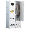 Modular Wardrobe for Children White 8 Cabinets