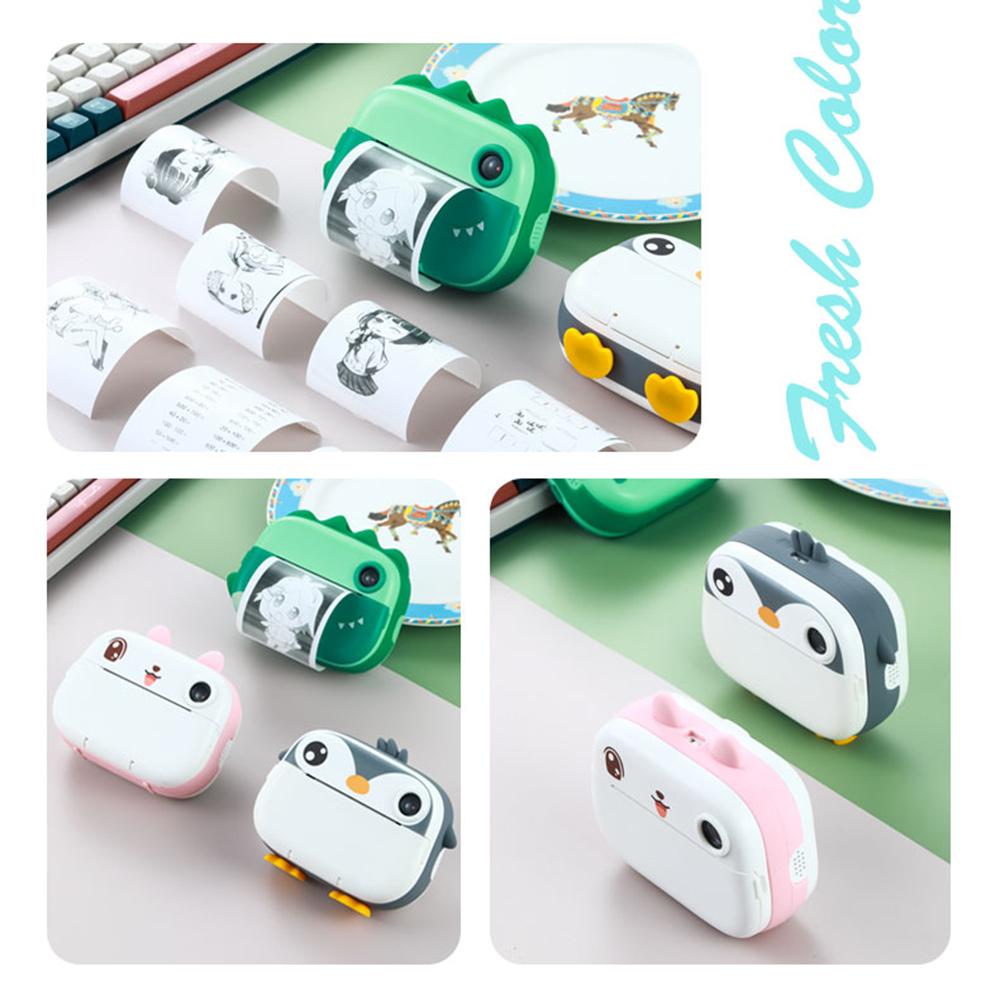 Kids Camera Instant Thermal Printer 2.4 Inch Screen Dual Camera Support Timer Shooting 1080P Video
