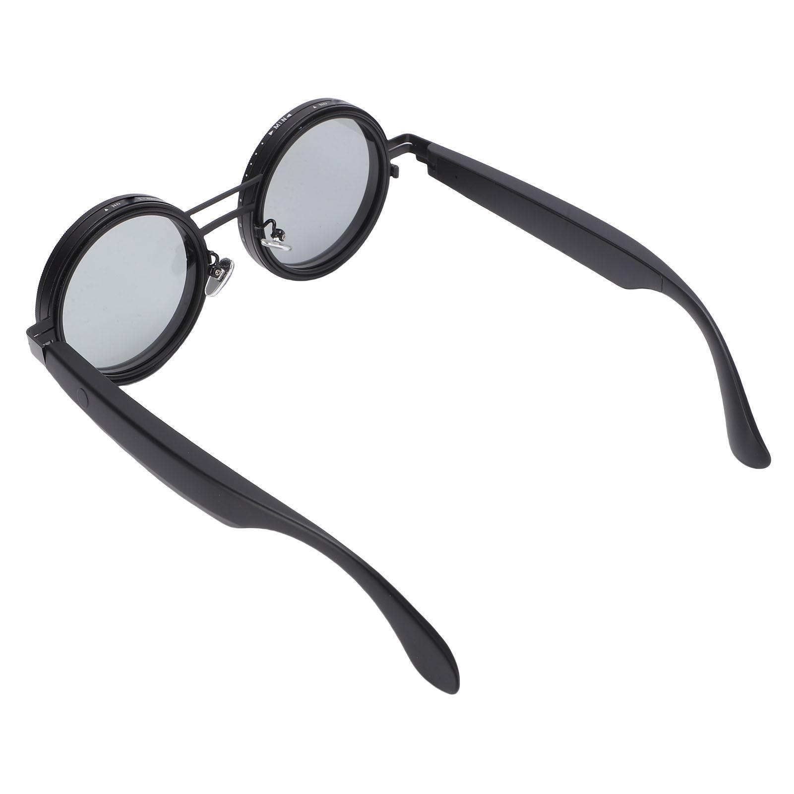 

Smart Translation Glasses Round 52mm ND2-400 Dimming Polarized Sunglasses for Daily Use Travel