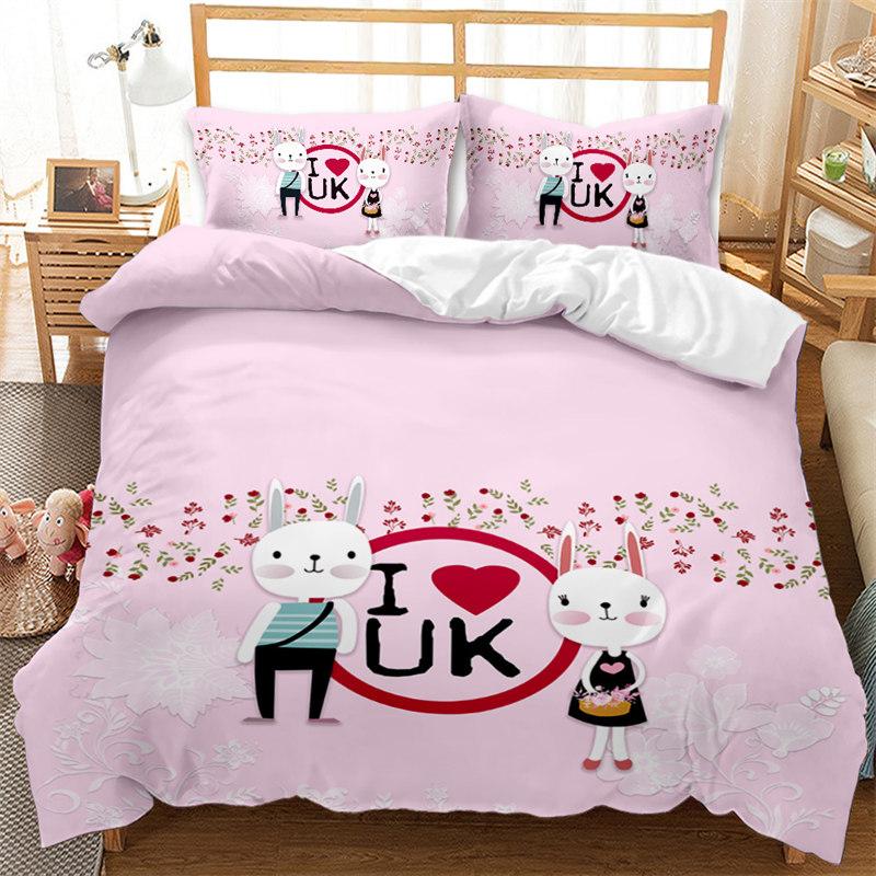 Girls Teen Romantic Bedding Collection King Paris Eiffel Tower Duvet Cover Microfiber British Style Love Heart Cartoon Comforter Cover