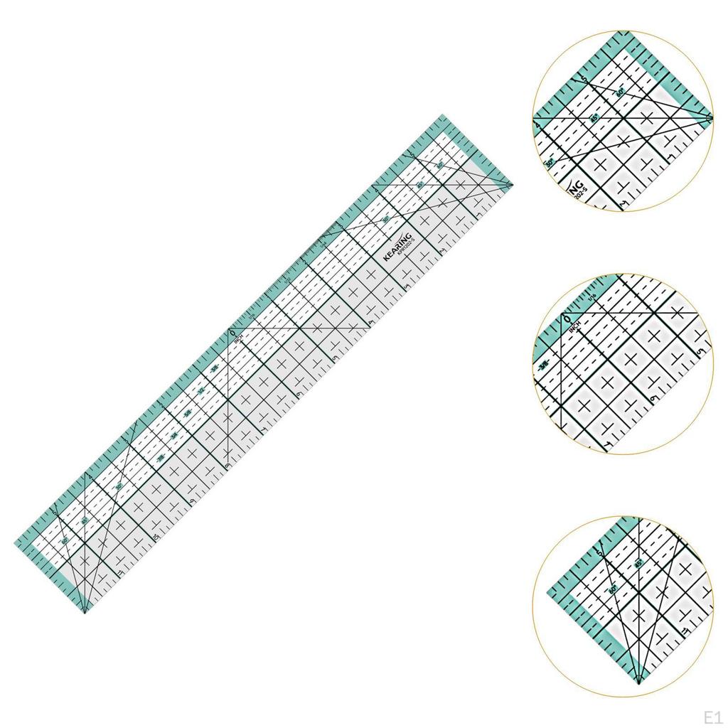 Quilting Ruler AntiSlip Sewing Patchwork Multifunctional Templates for